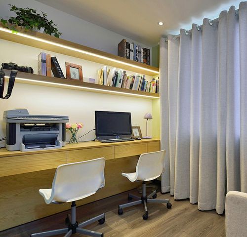 现代简约家居办公室书房设计装修效果图